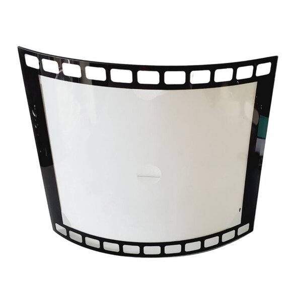 Vintage 2000s Film Style Free Standing Black Curved Glass Picture Photo Frame - Picture 4 of 5